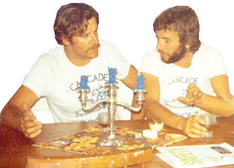 ROB AND LARRY DEEP IN DISCUSSTION 1973