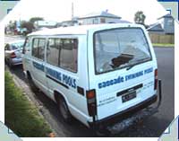 One of the perils of living in Auckland - and parking your van on the roadside on a Saturday Night (The night of the Big Day Out) - a Steinie bottle from a passing car did the deed!